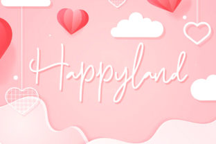 Happyland: A Romantic Display Font