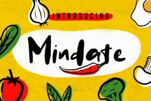 Mindate: A Handwritten Display Font for Editorial Charm