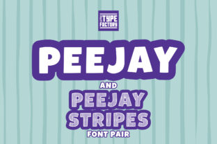 Peejay Peejay Stripes: A Friendly Display Font Pair for Real Branding